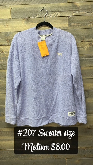 #207 MEDIUM LAVENDER PINK SWEATER