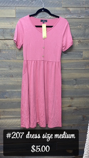 #207 MED PINK DRESS