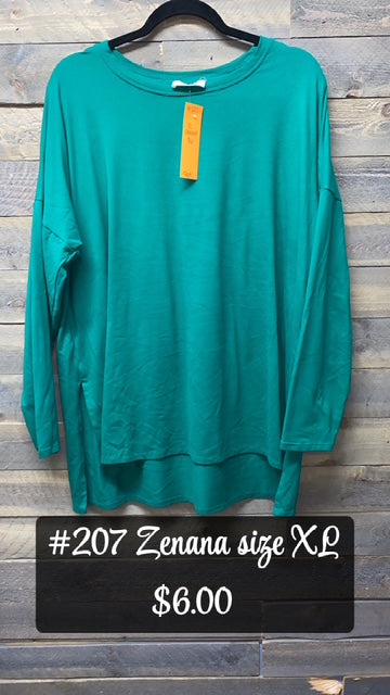 #207 XL GREEN ZENANA LS