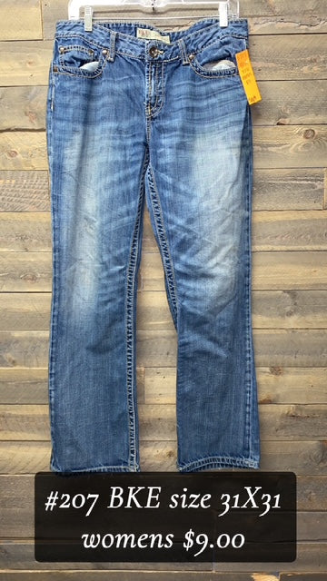 #207 BKE JEANS 31X31 WOMENS