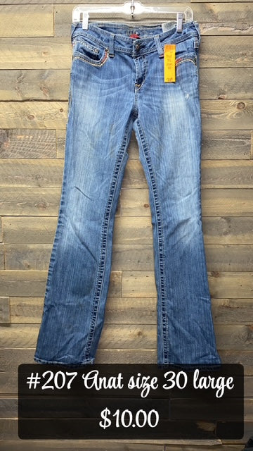 #207 ARIAT SIZE 30L WOMENS JEANS