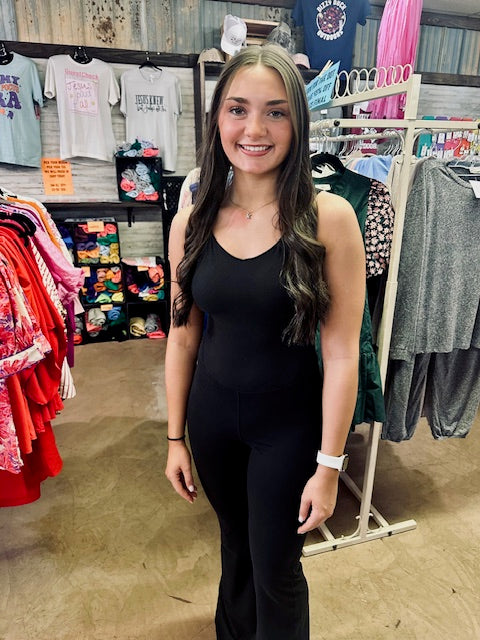 CC BLACK ATHLETIC JUMPSUIT
