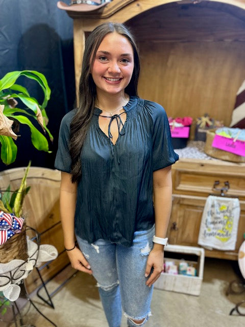 CC GREY DRESSY TOP