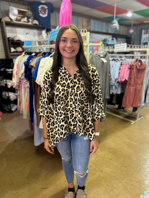 CC LEOPARD OVERSIZED TUNIC