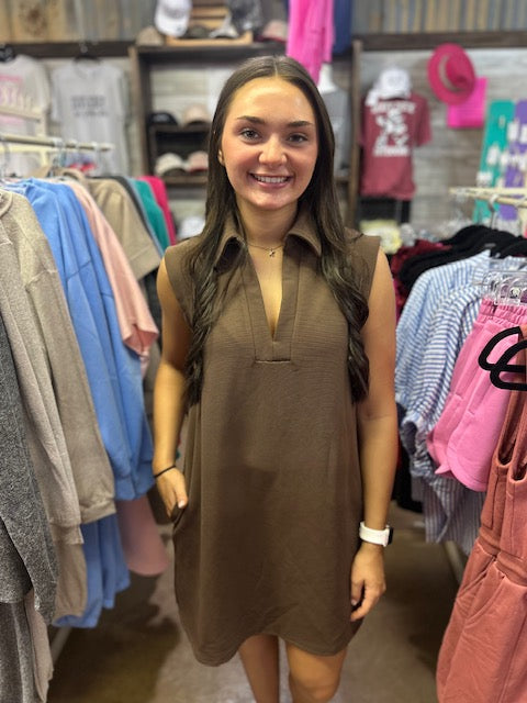 CC BROWN TANK DRESS