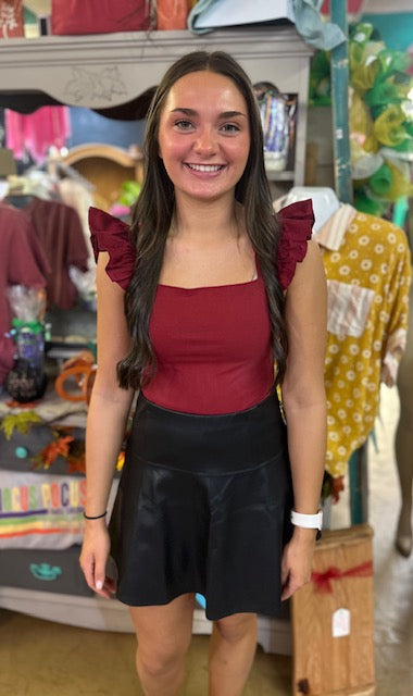 CC MAROON TANK BODYSUIT