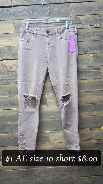 #1 AE SIZE 10S BROWN JEANS