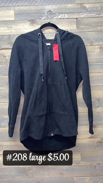 #208 LARGE BLACK ZIPPER JACKET