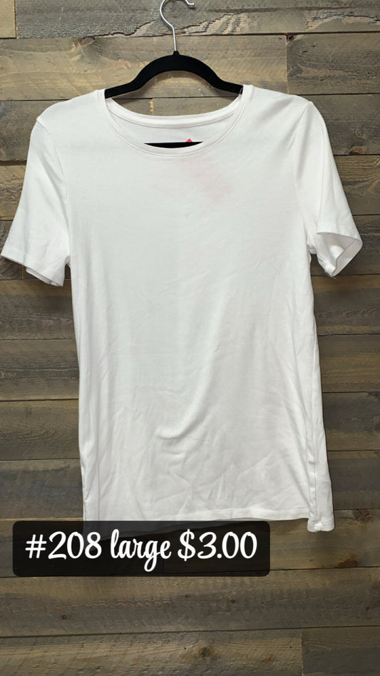 #208 LARGE WHITE SOFT TEE