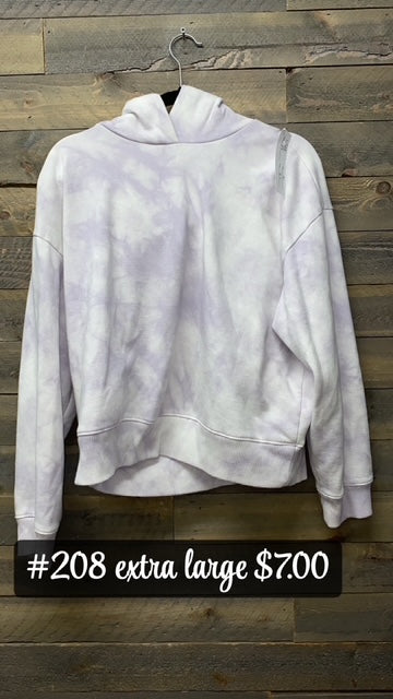 #208 XL PURPLE TYE-DYE HOODIE