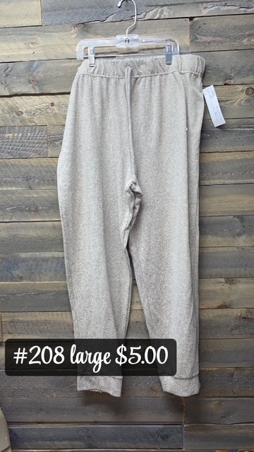 #208 L/XL TAUPE JOGGERS