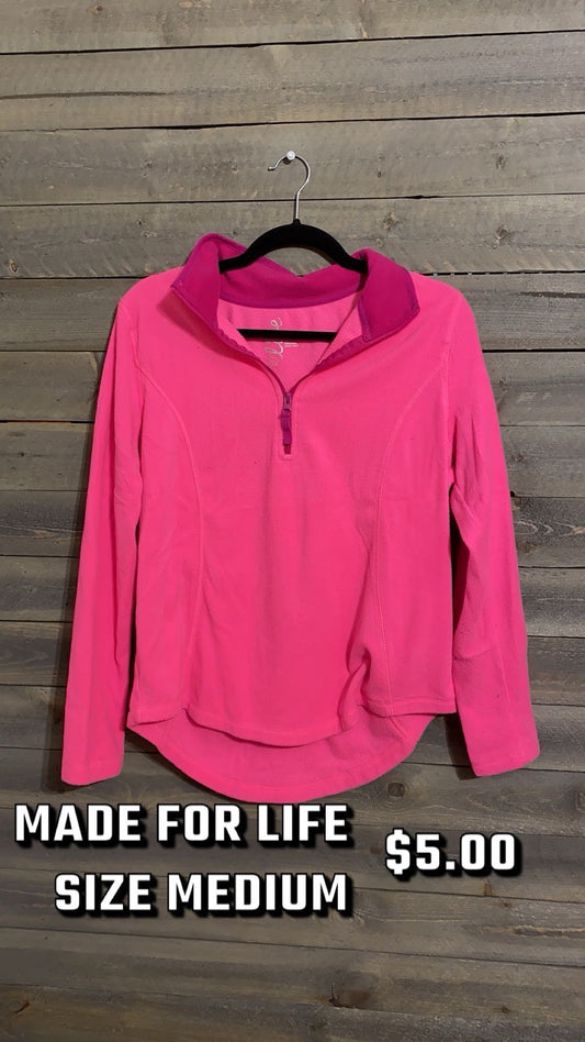 #91 PINK 1/2 ZIP MED 1/24