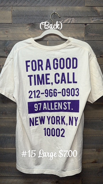 #15 Large White Tee