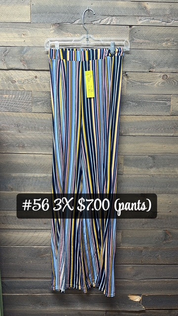 #56 3x Colorful Pants