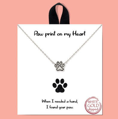 PAW PRINT ON MY HEART NECKLACE