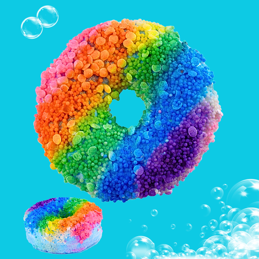 Donut Bath Bomb | Rainbow Airbrush