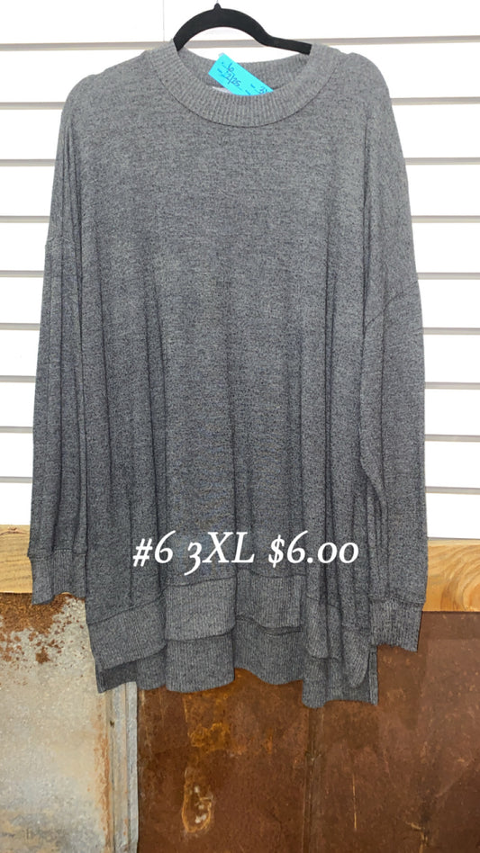 #6 3X Grey Sweater