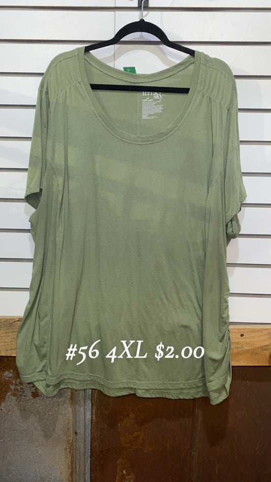 #56 4XL Olive Green Tee
