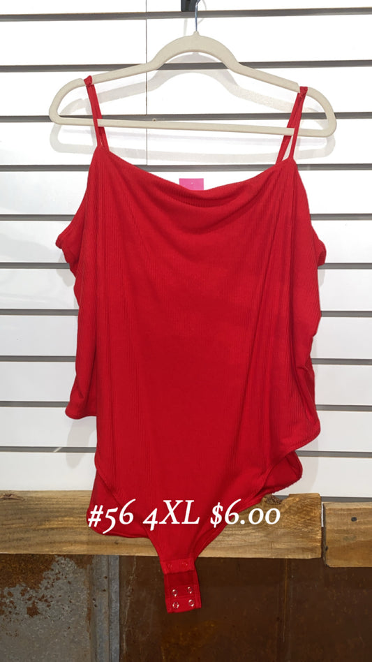 #56 4XL Red Bodysuit