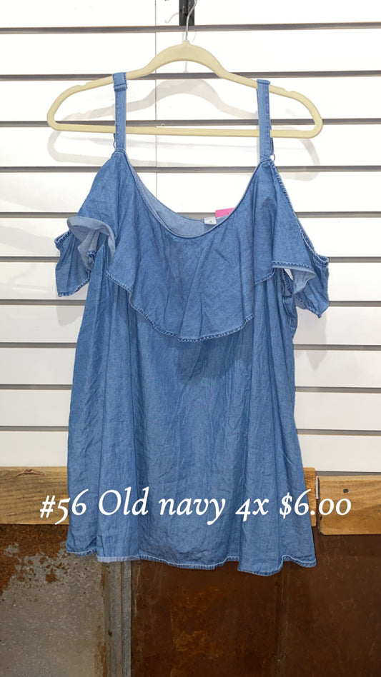 #56 4X Old Navy Denim Top