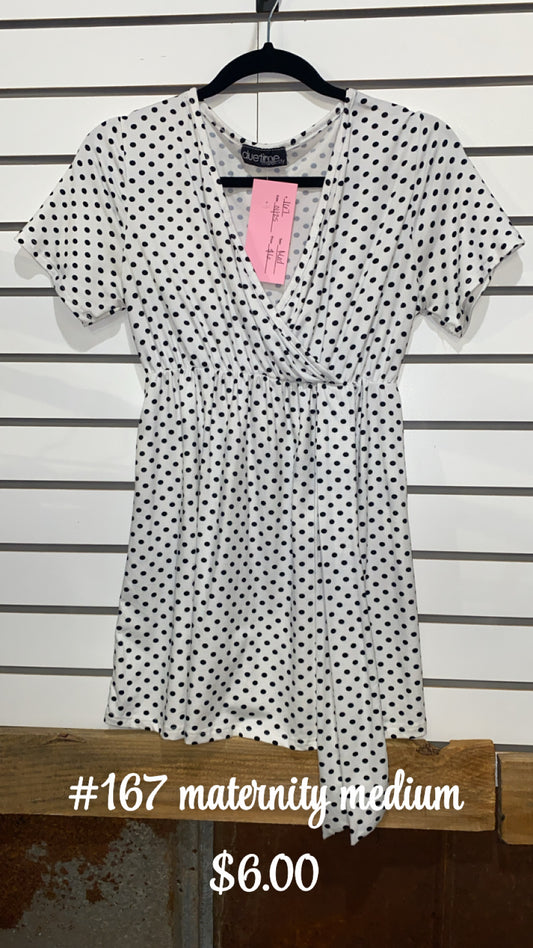 #167 MEDIUM MATERNITY POLKA DOT TUNIC