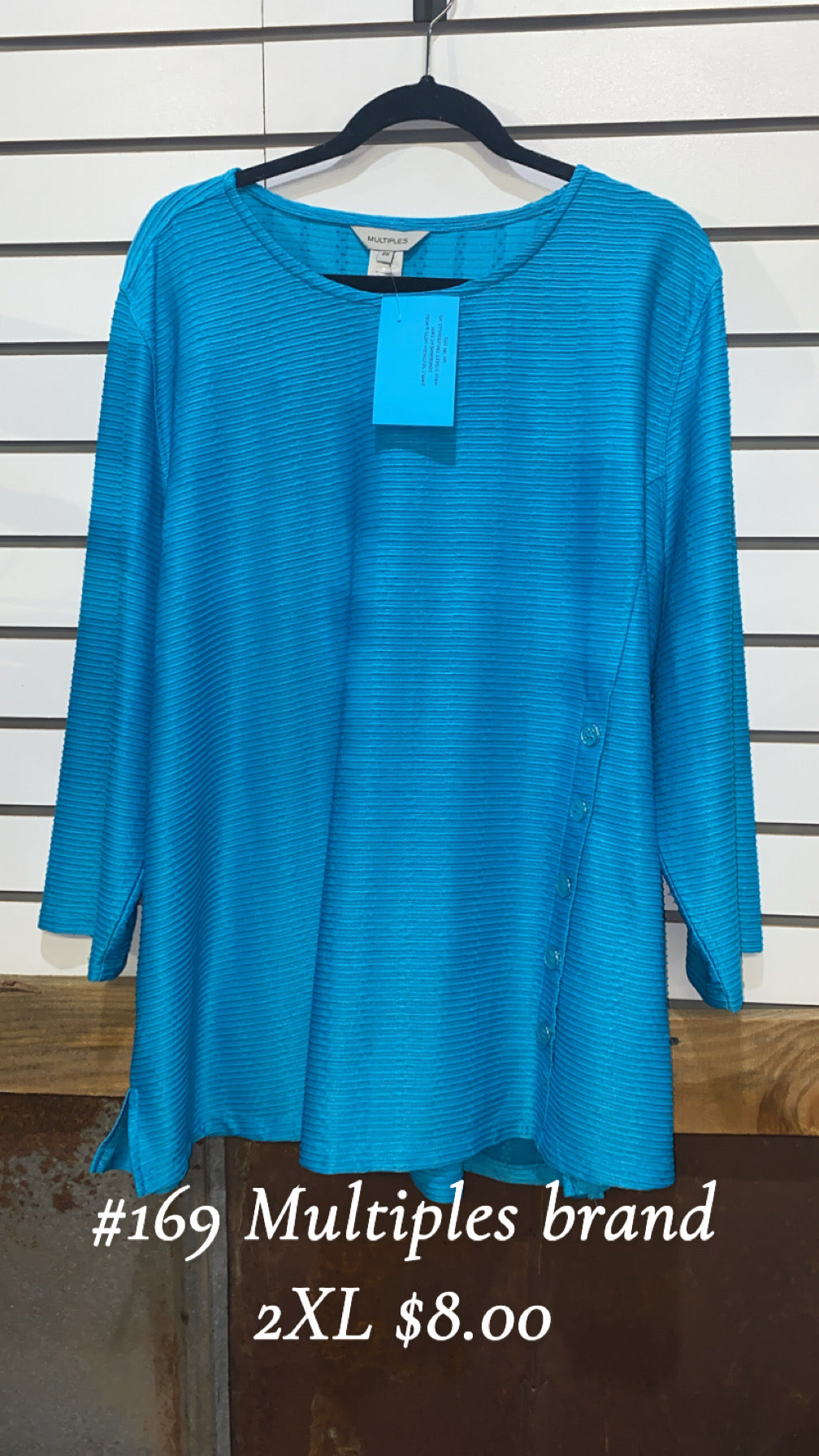 #169 2X Multiples Brand Blue Tunic