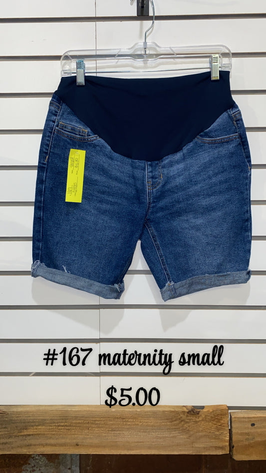 #167 SMALL MATERNITY DENIM SHORTS
