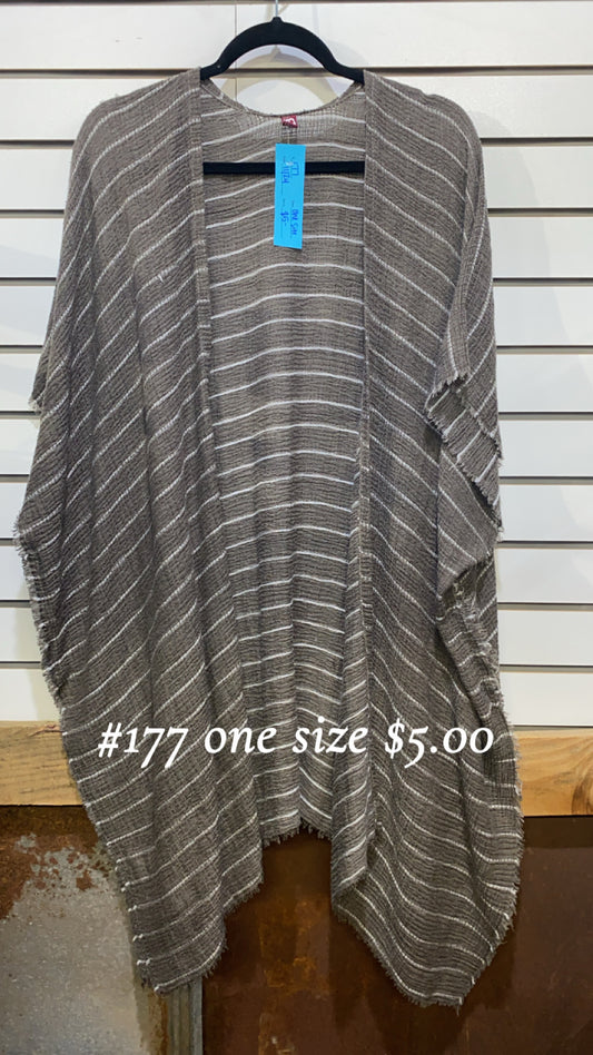 #177 ONE SIZE STRIPPED KIMONO