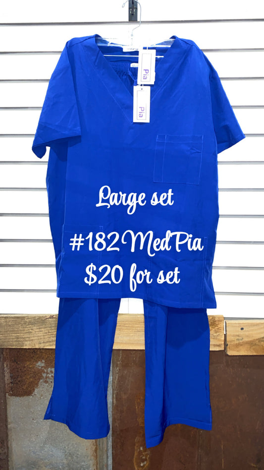 #182 Med Pia Large Scrub Set