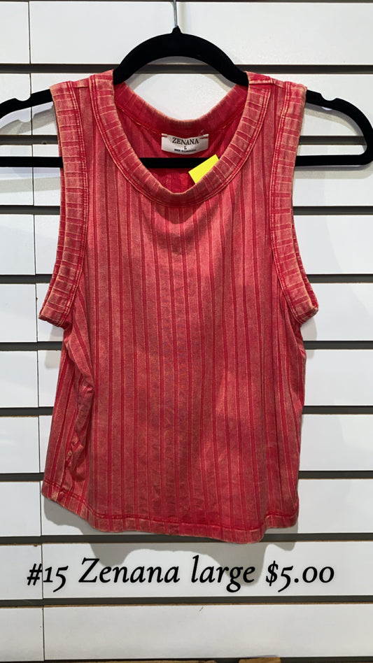 #15 Zenana Large Crop Tank