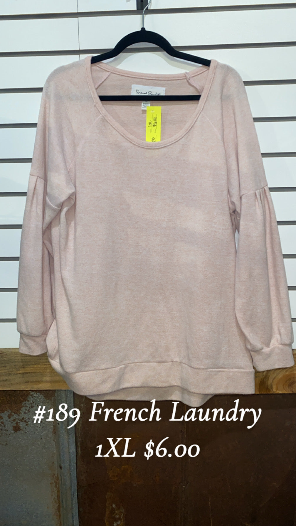 #189 1XL French Laundry Sweater