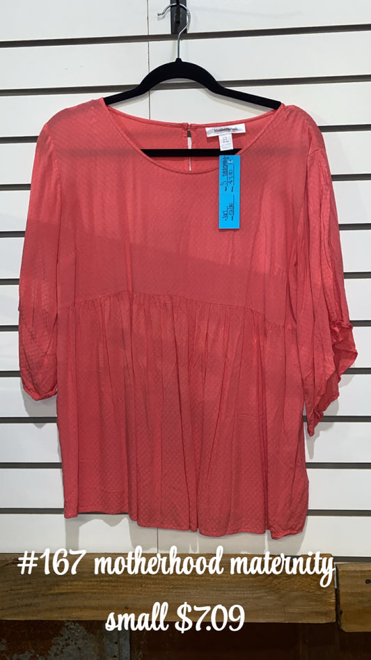 #167 SMALL MATERNITY PINK TOP