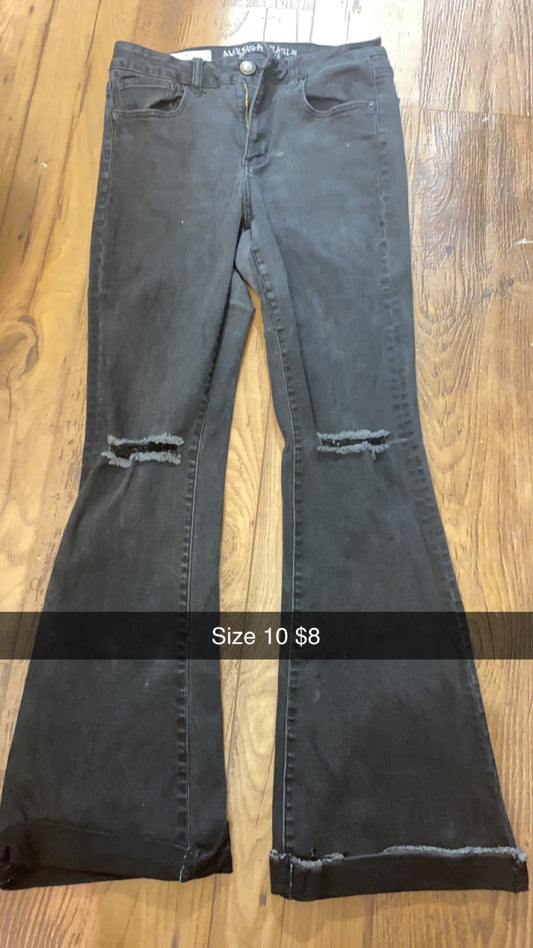 #158 size 10 american eagle black jeans