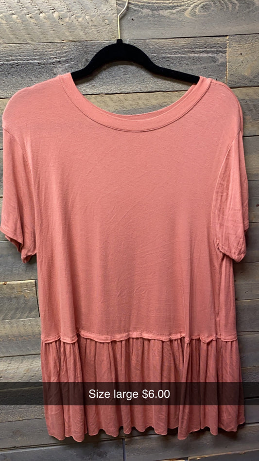 #156 size large pink tunic