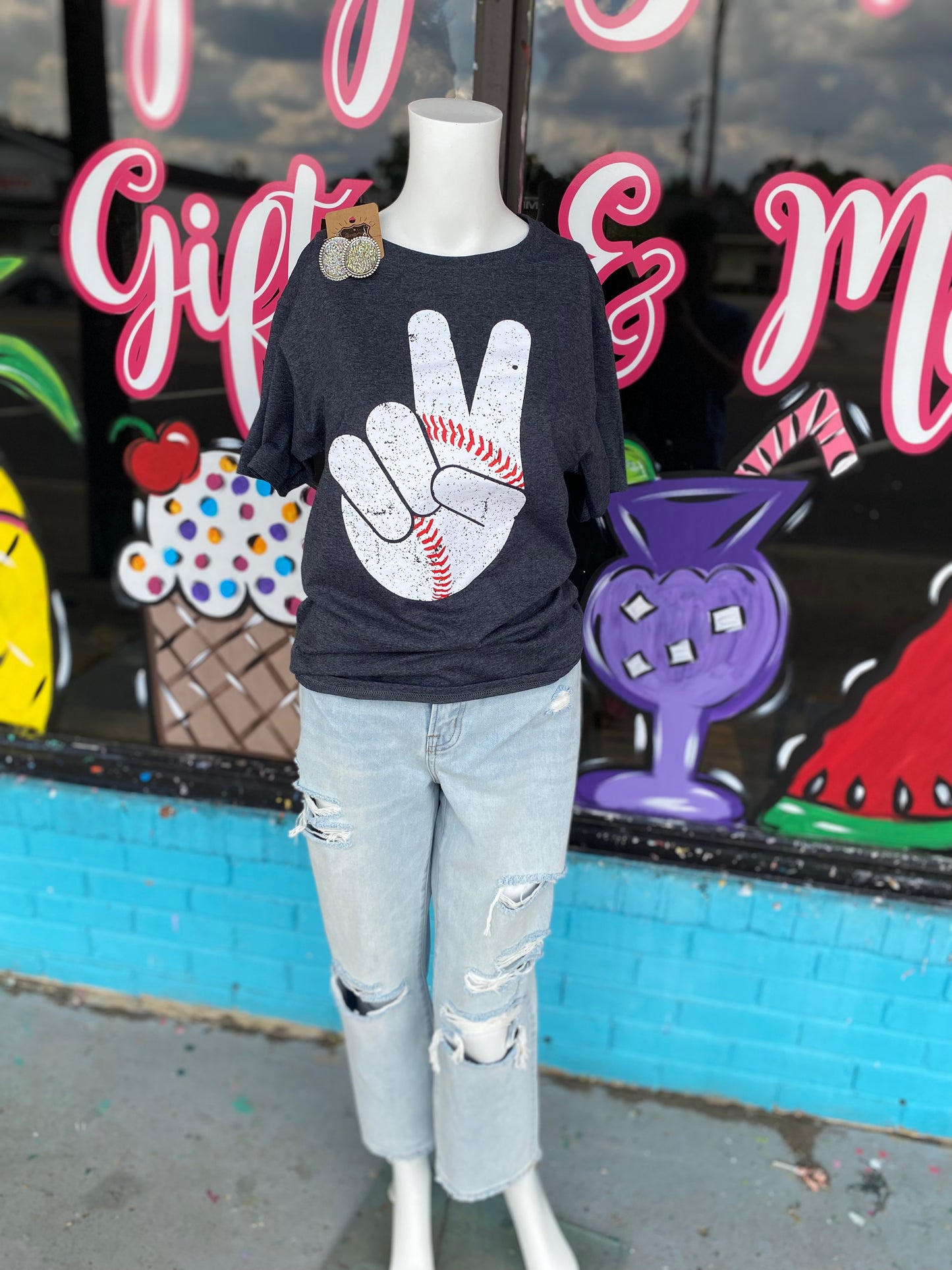 Baseball Peace Sign T-Shirt