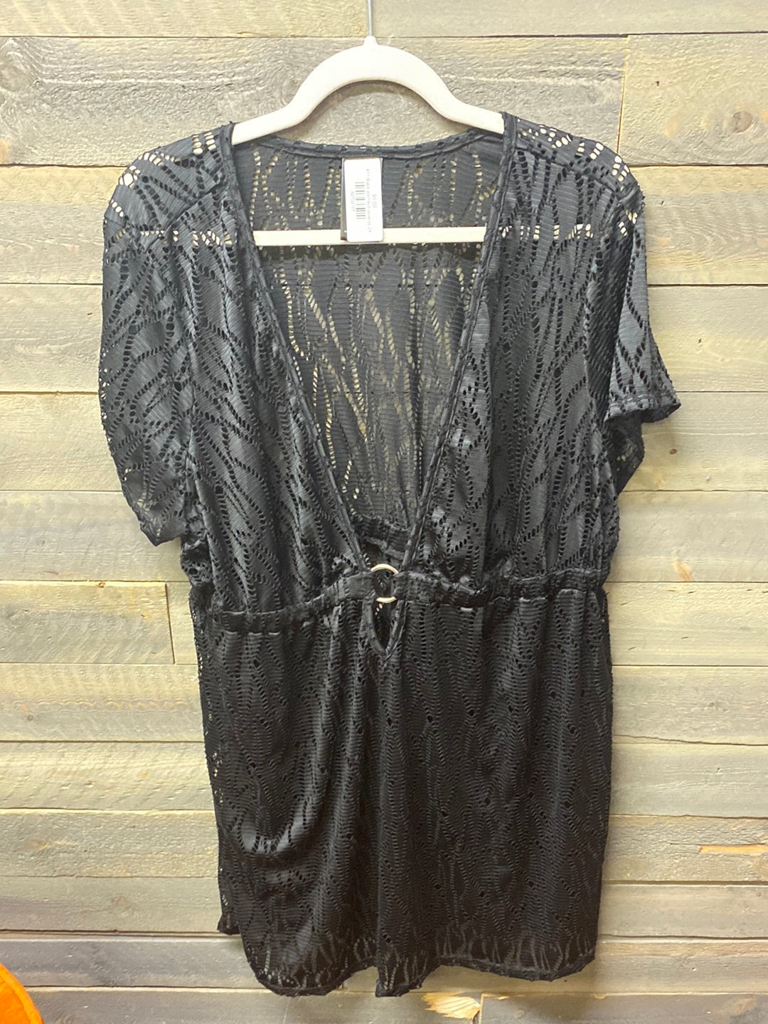 #71 Black swimsuit coverup 2X