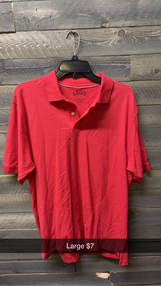 #152 Large Izod Polo Red