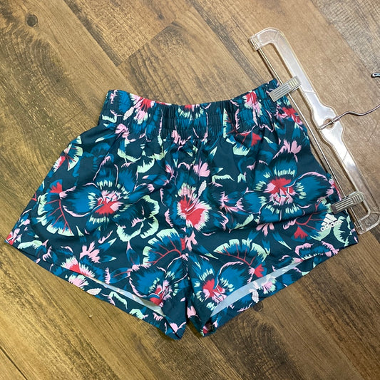 #134 XS Green Floral Adidas Shorts