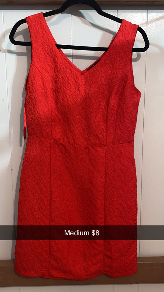 #158 medium red dress