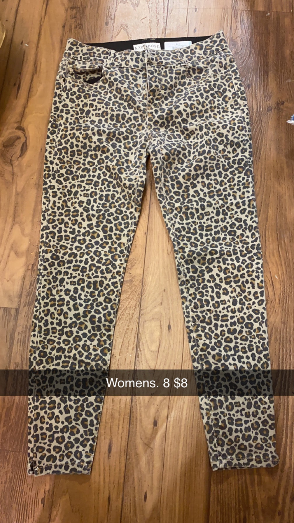 #158 size 8 Knox Rose leopard jeans