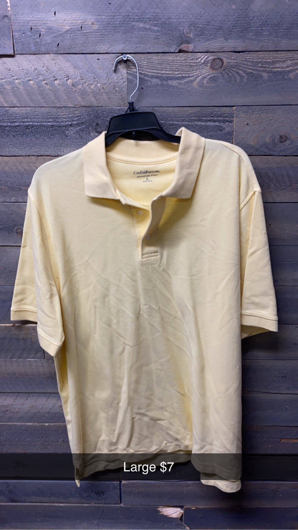 #152 Large Yellow Polo Croft & Burrow