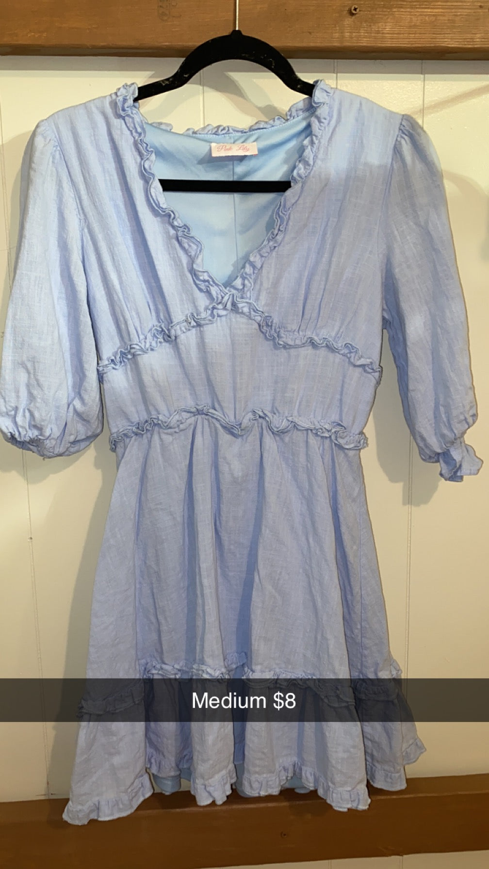 #158 medium blue pink lilly dress