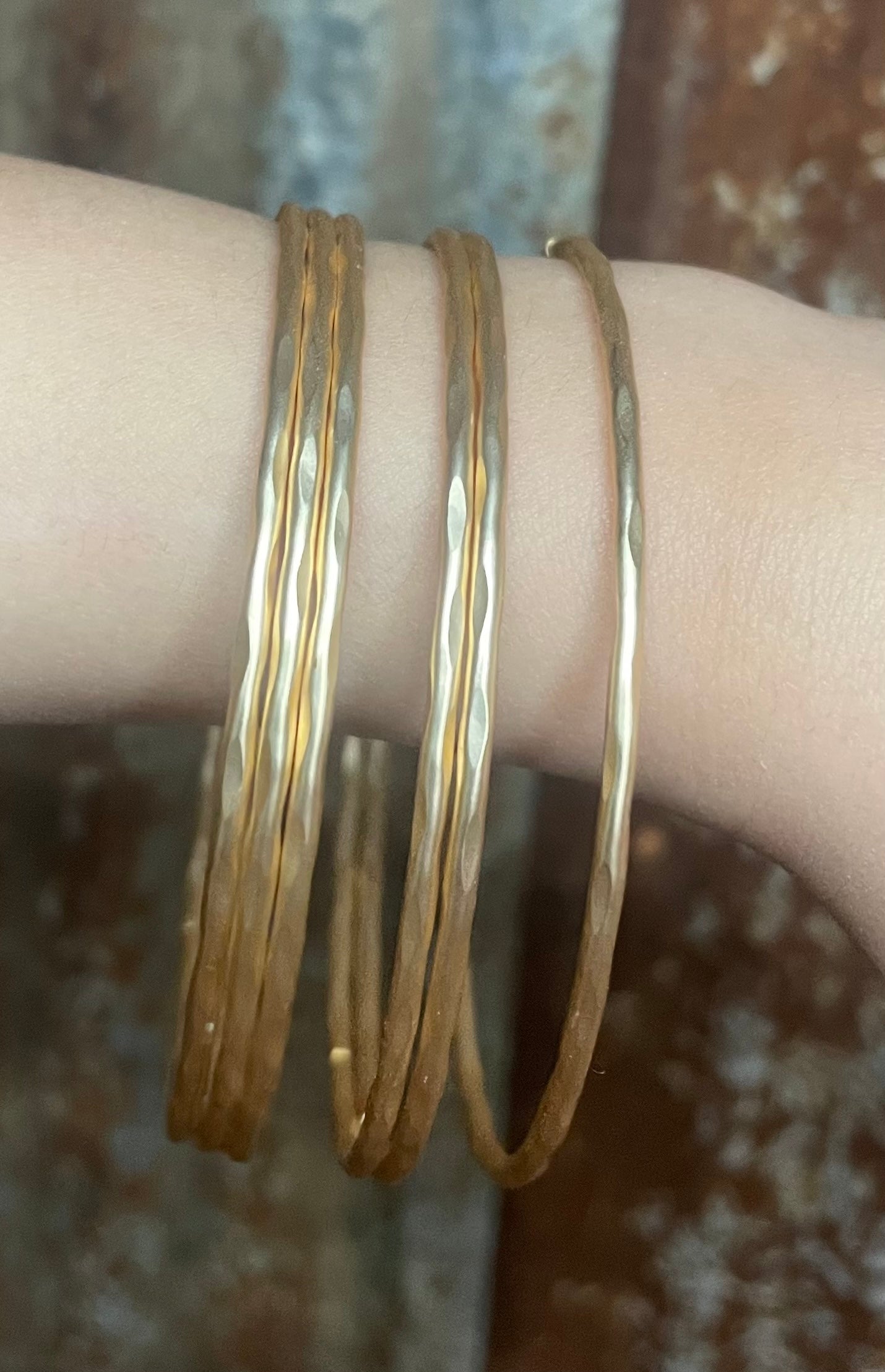 Gold bangle set