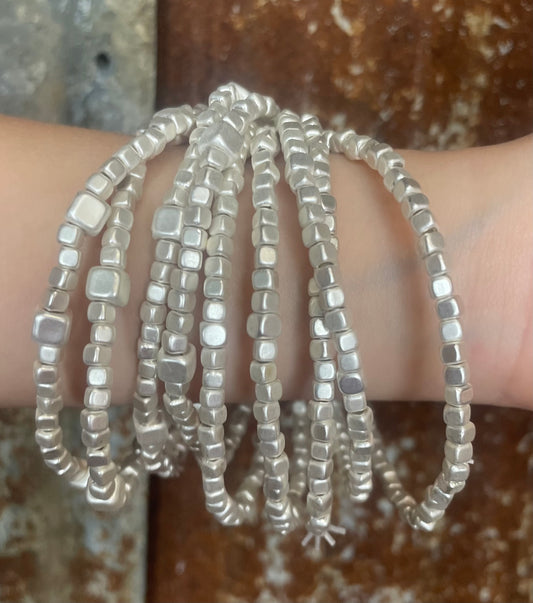 Silver bracelet set