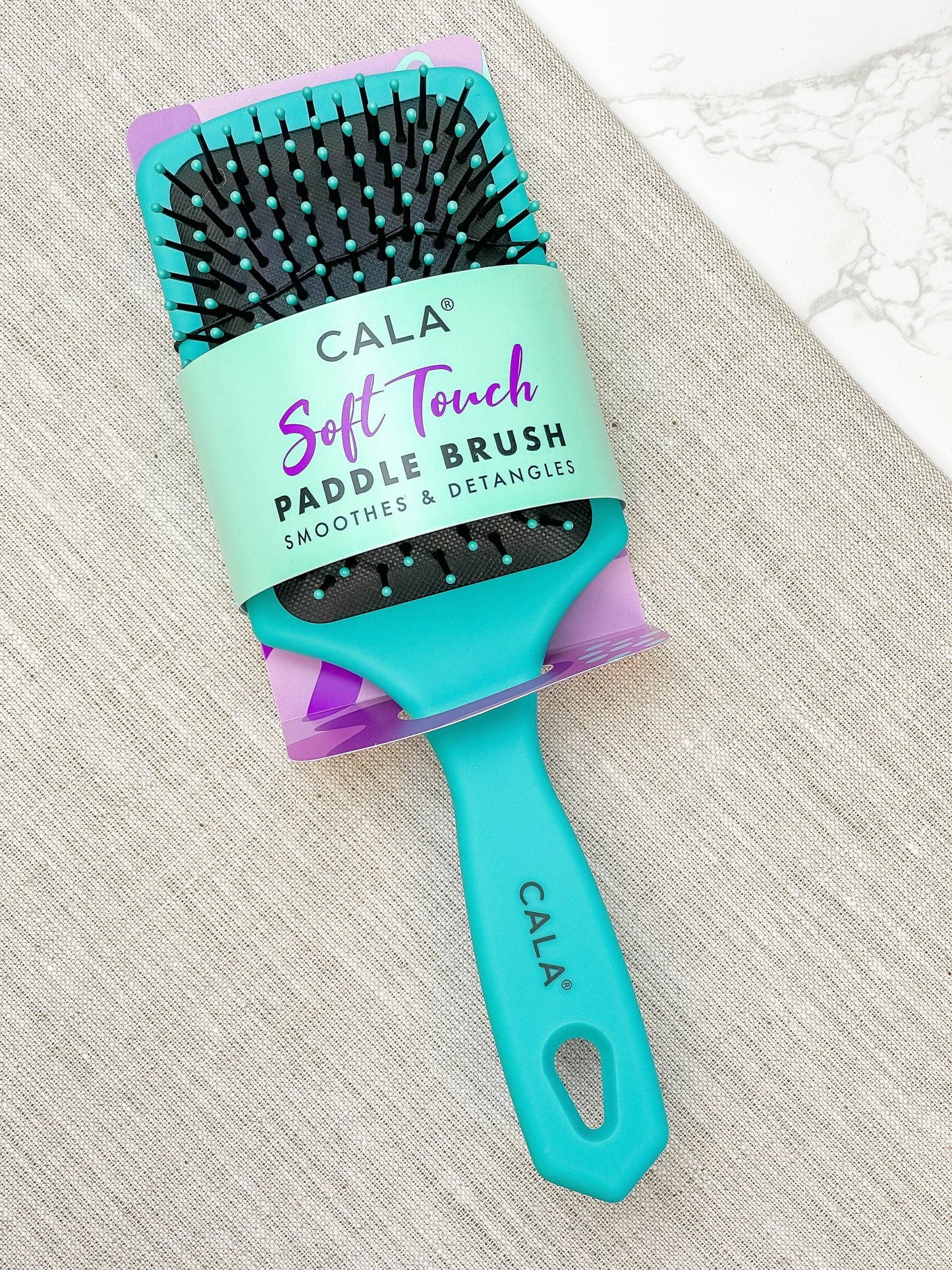 Soft Touch Paddle Hair Brush - Mint