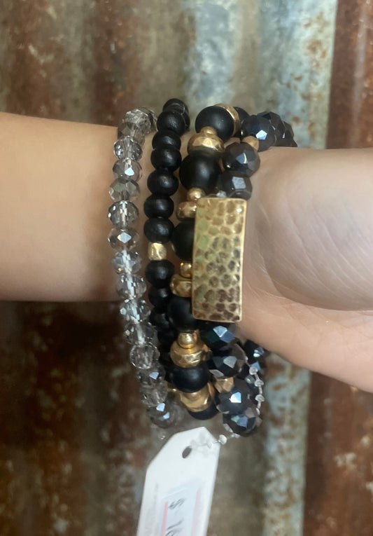Black & Gold bracelet set