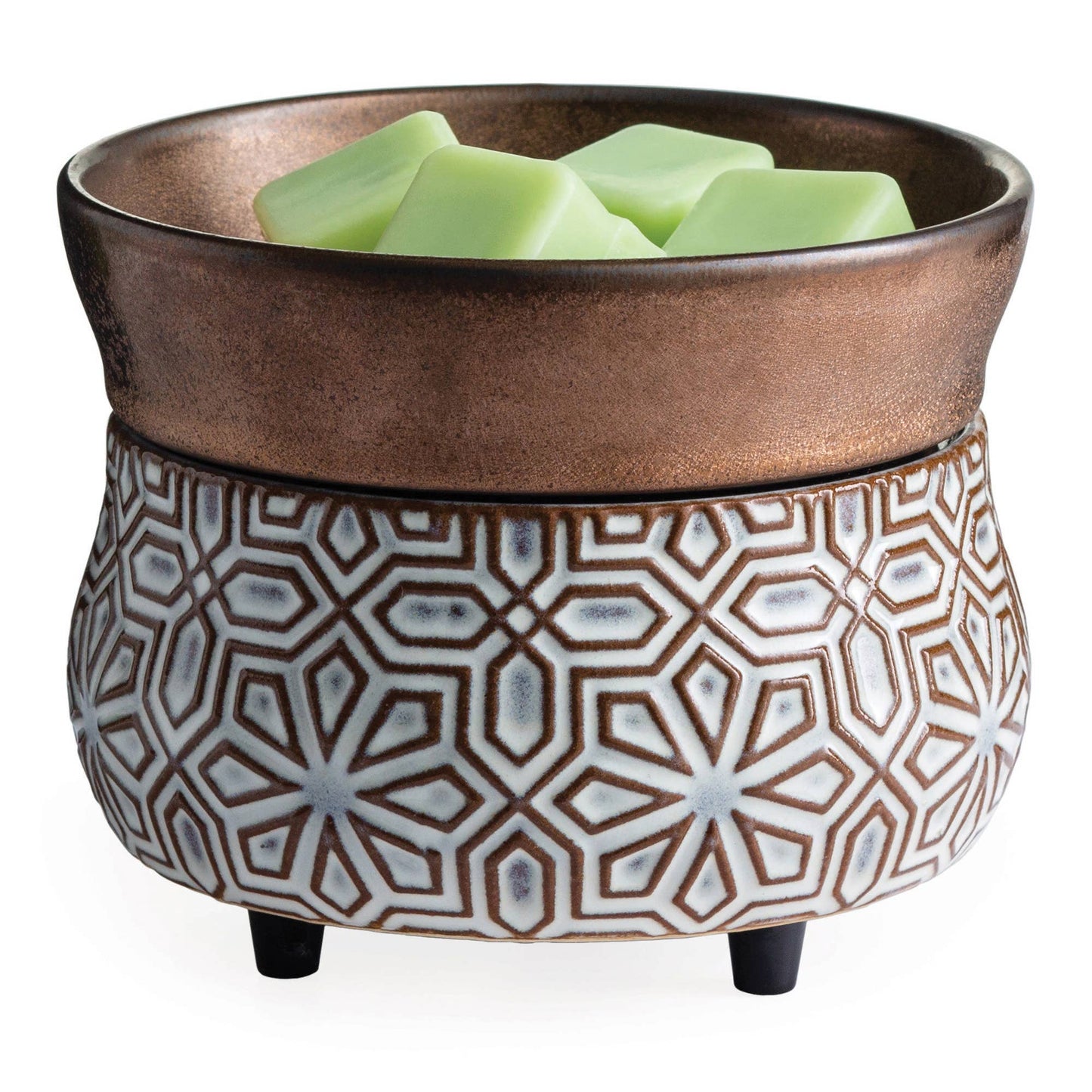 2-in-1 Fragrance Warmers  - Classic: Bronze Geometric