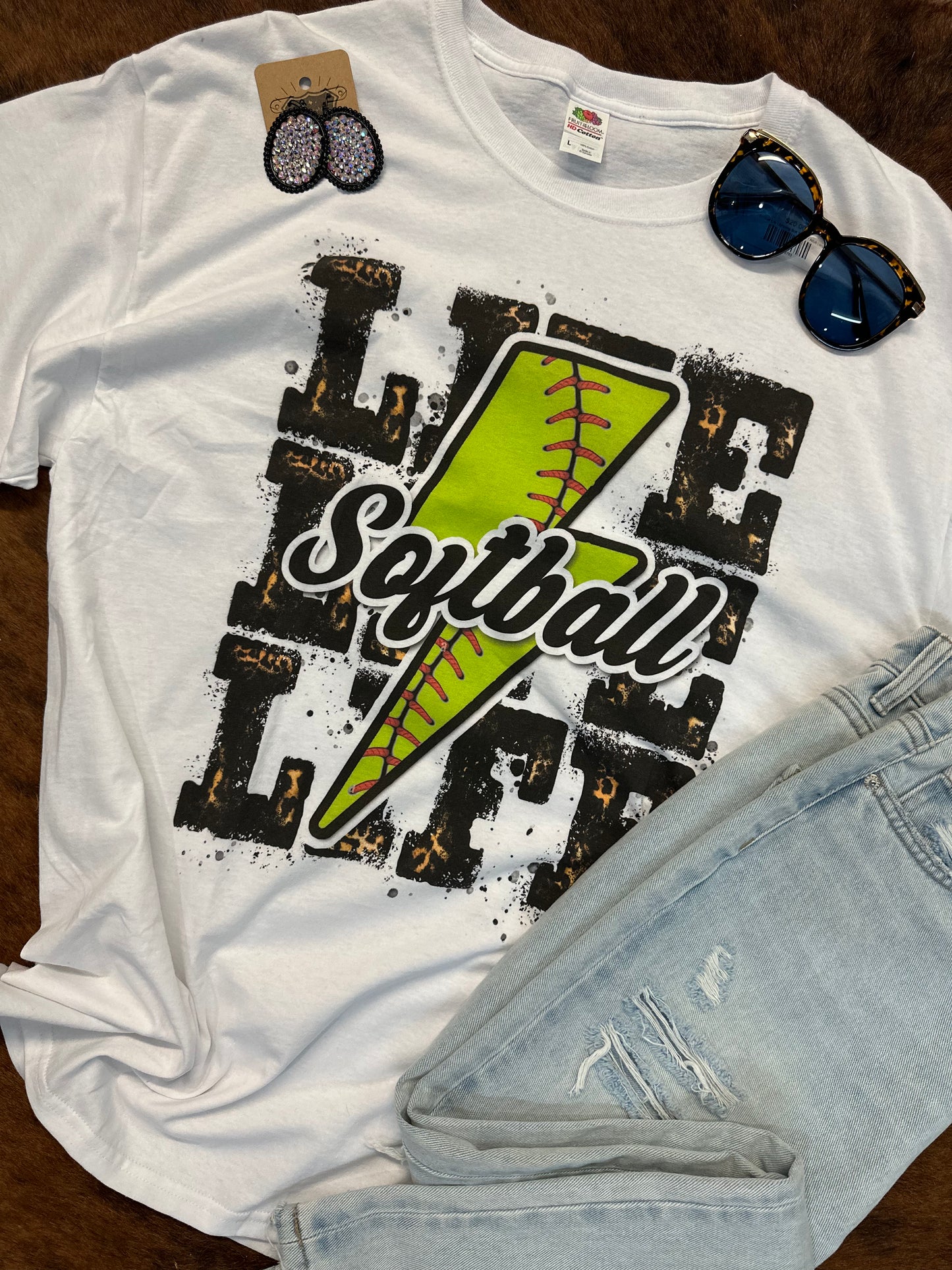 Softball Life Lightning Bolt T-Shirt