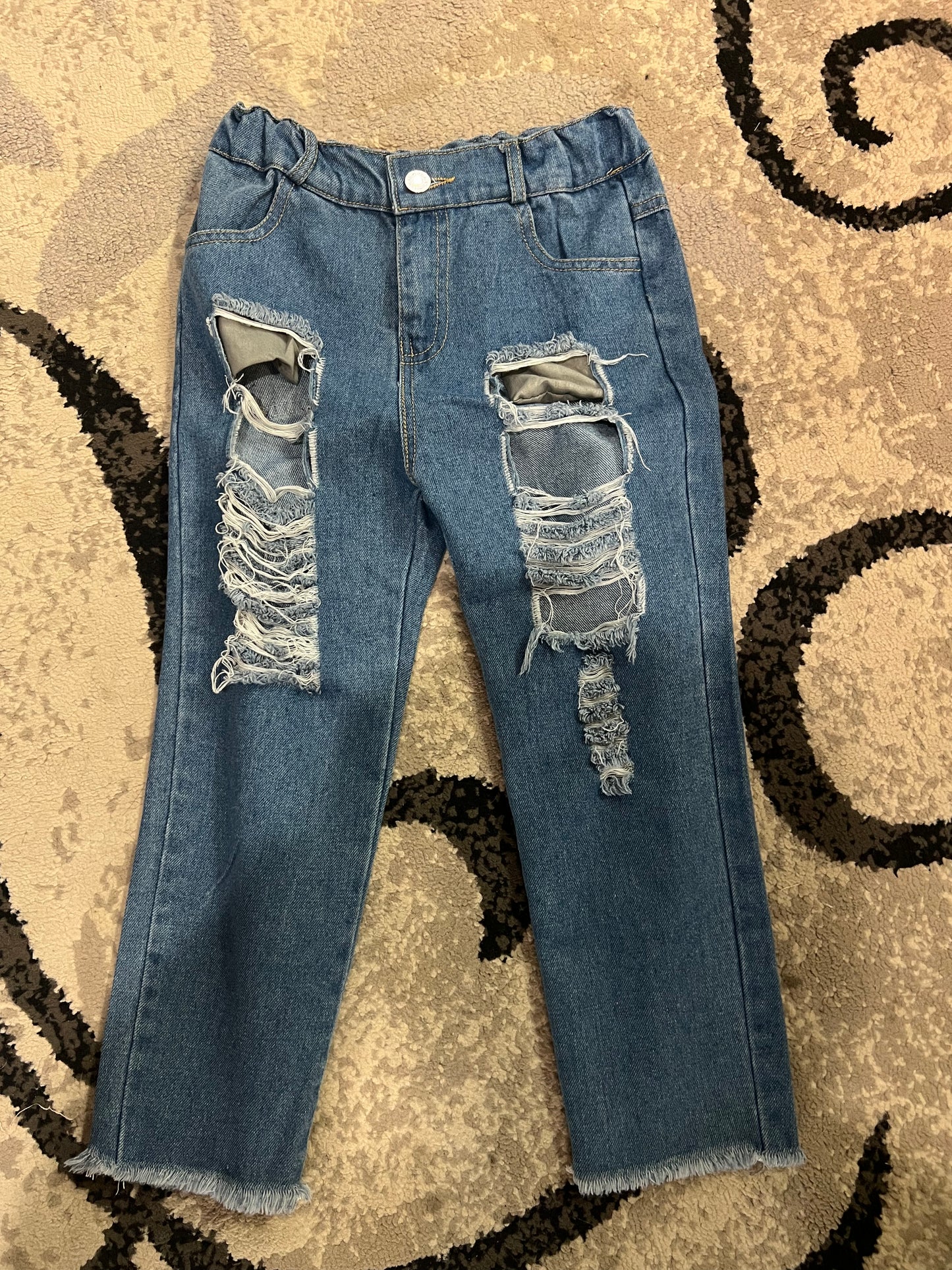 Girls Distressed Denim