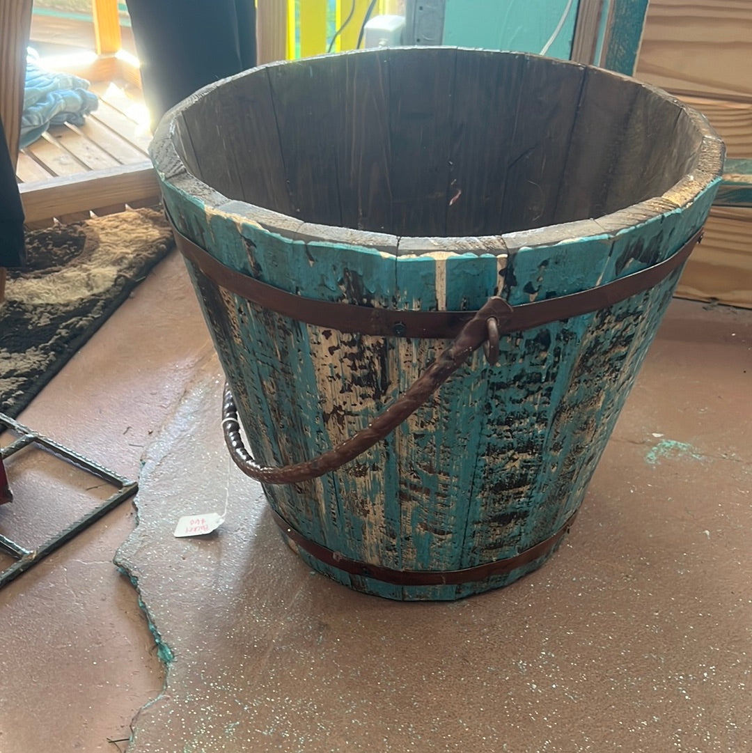Blue Outdoor Planter Bucket